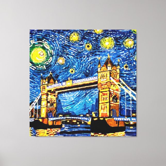 Starry Starry Night London England Canvas Print (Front)