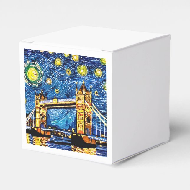 Starry Starry Night London England Favor Boxes (Front Side)