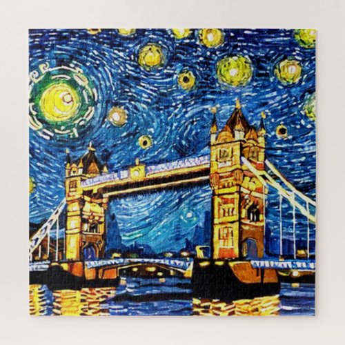 Starry Starry Night London England Jigsaw Puzzle