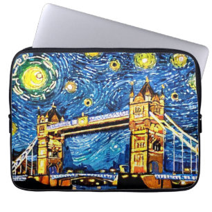 Starry Starry Night London England Laptop Sleeve