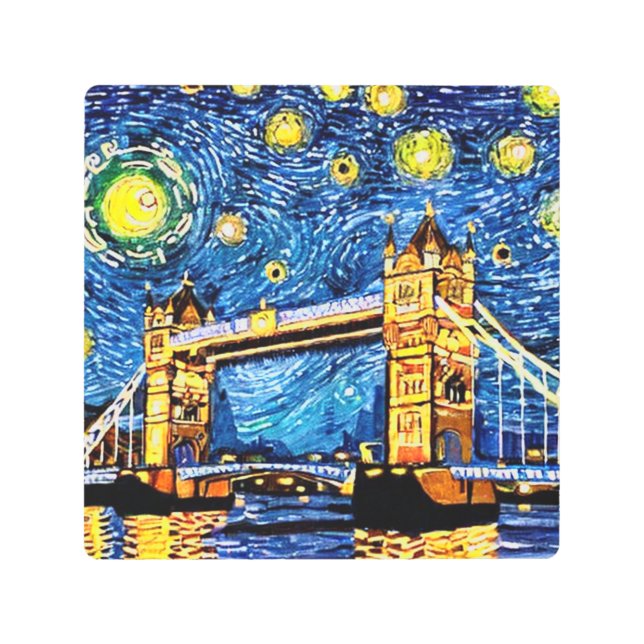 Starry Starry Night London England Metal Print (Front)