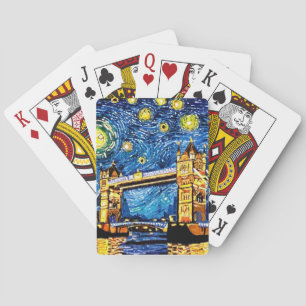 Starry Starry Night London England Poker Cards