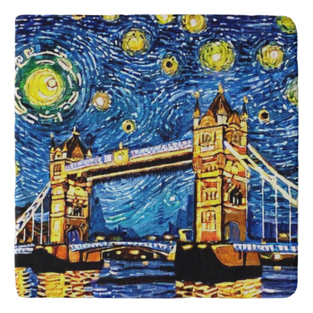 Starry Starry Night London England Trivet (Front)