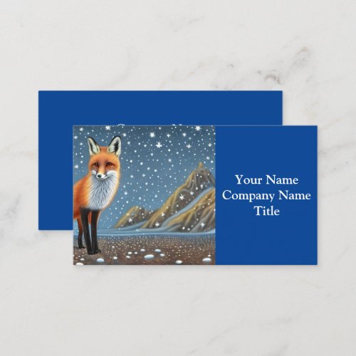 Starry Starry Night Storybook Fox Business Card
