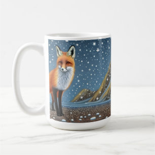 Starry Starry Night Storybook Fox Coffee Mug