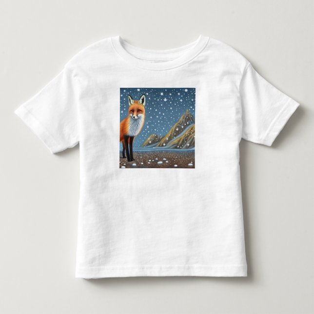Starry Starry Night Storybook Fox Toddler T-shirt (Front)