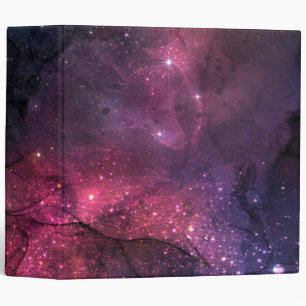 Starry Stars Outer Space Galaxy Planetary Pattern 3 Ring Binder
