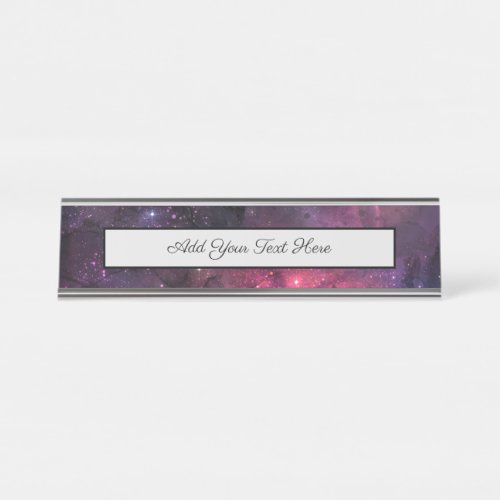Starry Stars Outer Space Galaxy Planetary Pattern Desk Name Plate