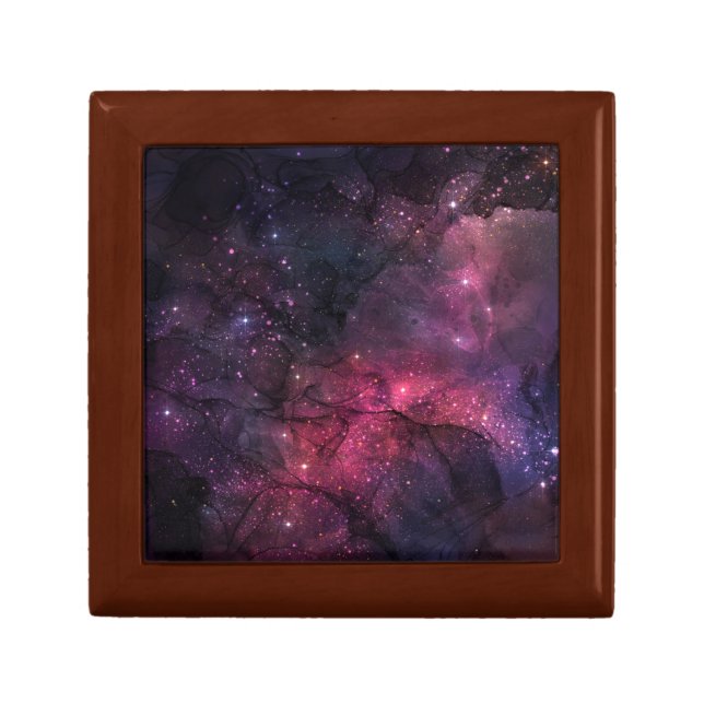 Starry Stars Outer Space Galaxy Planetary Pattern Gift Box (Front)