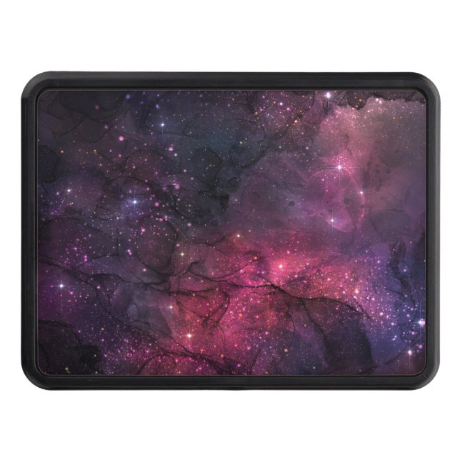 Starry Stars Outer Space Galaxy Planetary Pattern Hitch Cover (Front)