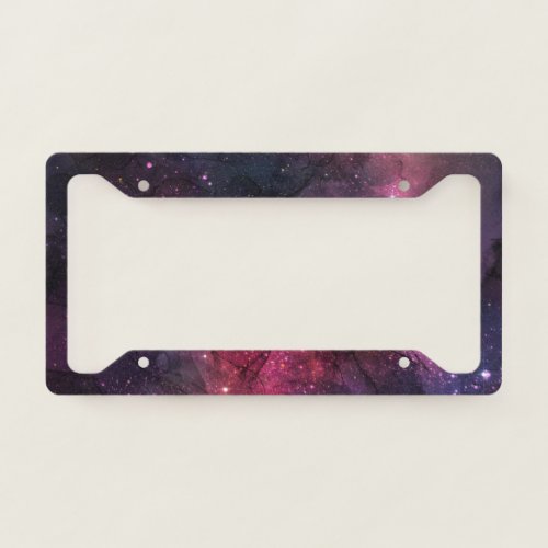 Starry Stars Outer Space Galaxy Planetary Pattern License Plate Frame