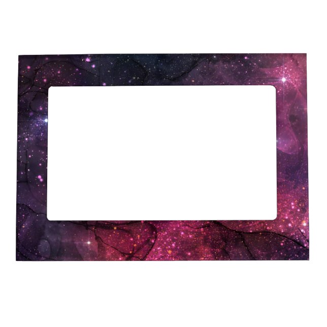 Starry Stars Outer Space Galaxy Planetary Pattern Magnetic Frame (Front)