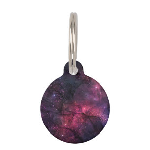 Starry Stars Outer Space Galaxy Planetary Pattern Pet ID Tag
