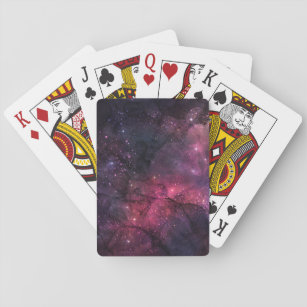 Starry Stars Outer Space Galaxy Planetary Pattern Playing Cards