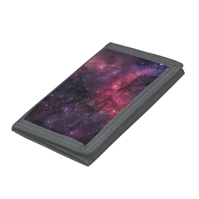 Starry Stars Outer Space Galaxy Planetary Pattern Tri-fold Wallet (Bottom)