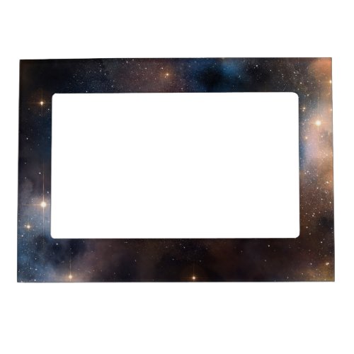 Starry Stars Space Galaxy Blue Black Pattern Magnetic Frame