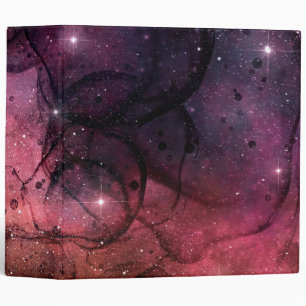 Starry Stars Space Galaxy Pattern Outer Space 3 Ring Binder