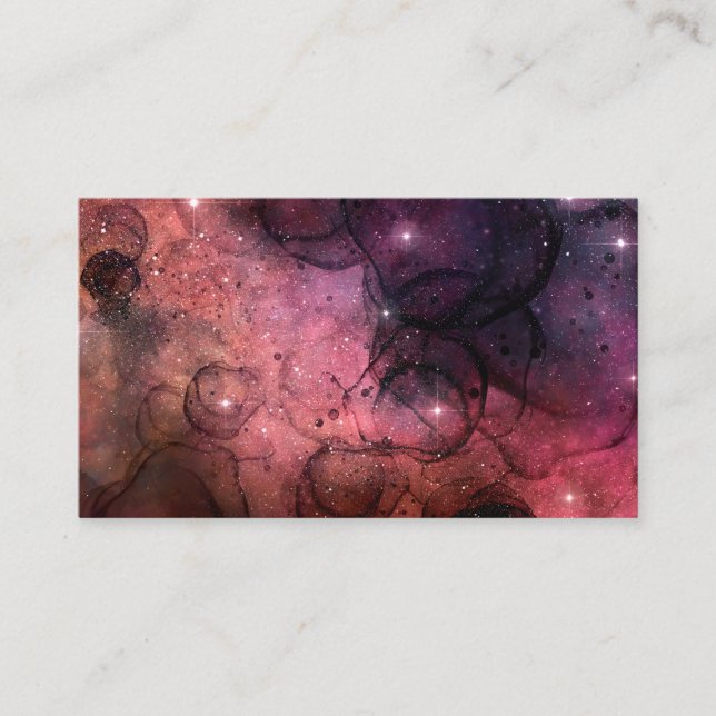Starry Stars Space Galaxy Pattern Outer Space Business Card (Front)
