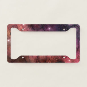 Starry Stars Space Galaxy Pattern Outer Space License Plate Frame