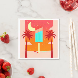 Starry Summer Palm Ice Oasis Napkins