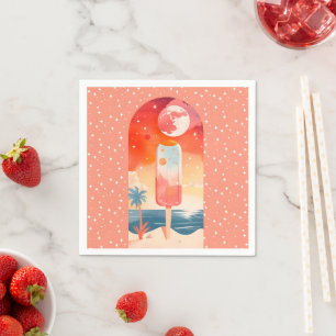 Starry Summer Tropical Night Napkins