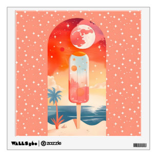 Starry Summer Tropical Night Wall Decal