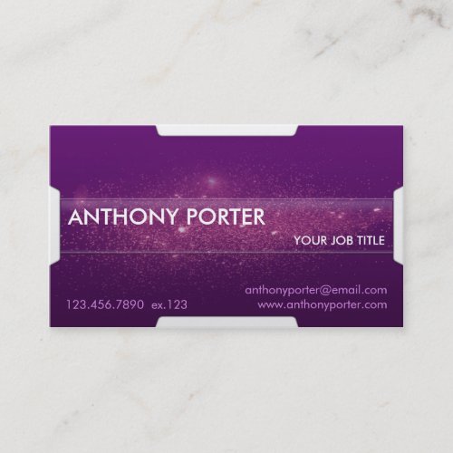 Starry Texture - Purple Business Card Template