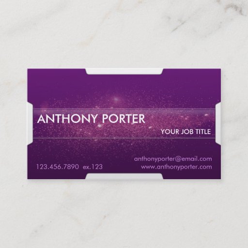 Customizable Starry Texture - Purple Business Card Template