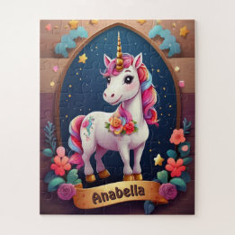 Starry Unicorn Dreams Personalized Jigsaw Puzzle