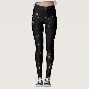 Starry universe deep space astronomy photo leggings
