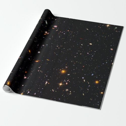 Starry universe deep space photo astronomy wrapping paper