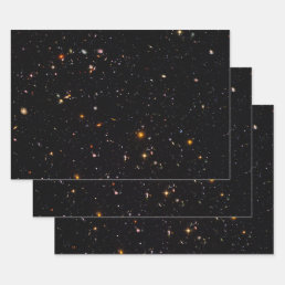 Starry universe deep space photo wrapping paper sheets