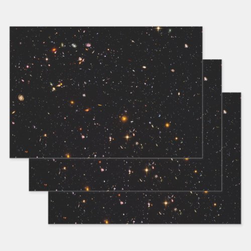 Starry universe deep space photo wrapping paper sheets