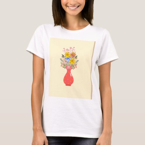  Starry Vase Blooms  T_Shirt