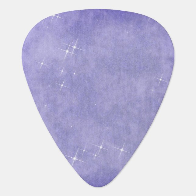 Starry Vintage Paper Texture Guitar Pick (Front)