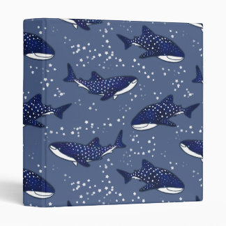 Starry Whale Shark (Dark) 3 Ring Binder