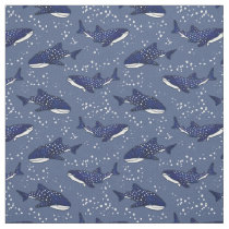 Starry Whale Shark (Dark) Fabric