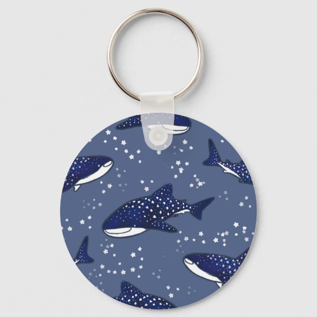 Starry Whale Shark (Dark) Keychain (Front)