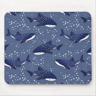 Starry Whale Shark (Dark) Mouse Pad