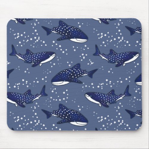 Starry Whale Shark Dark Mouse Pad