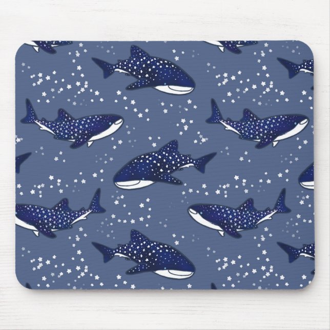 Starry Whale Shark (Dark) Mouse Pad (Front)