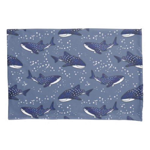 Starry Whale Shark Dark Pillow Case