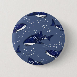 Starry Whale Shark (Dark) Pinback Button