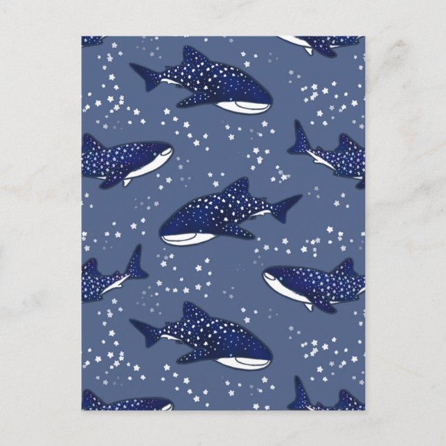 Starry Whale Shark (Dark) Postcard (Front)