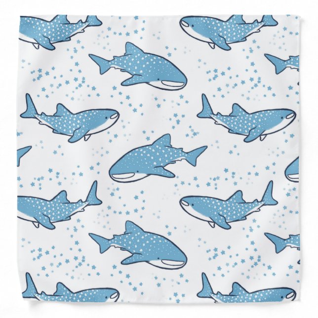 Starry Whale Shark (Light) Bandana (Front)
