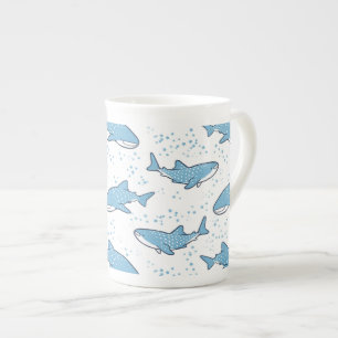 Starry Whale Shark (Light) Bone China Mug