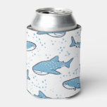 Starry Whale Shark (light) Can Cooler at Zazzle