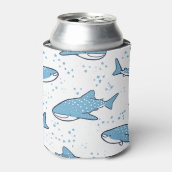 Starry Whale Shark (light) Can Cooler by soyrwoo at Zazzle
