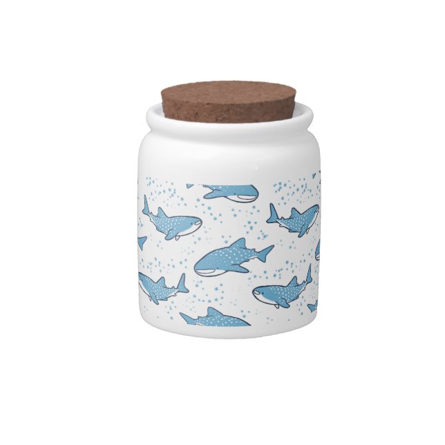 Starry Whale Shark (Light) Candy Jar (Front)