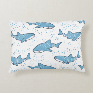 Starry Whale Shark (Light) Decorative Pillow